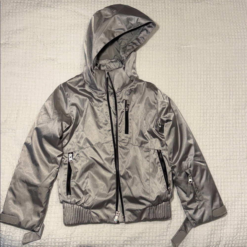 Spyder Girls Lola Insulated Ski or Snow Jacket Silver